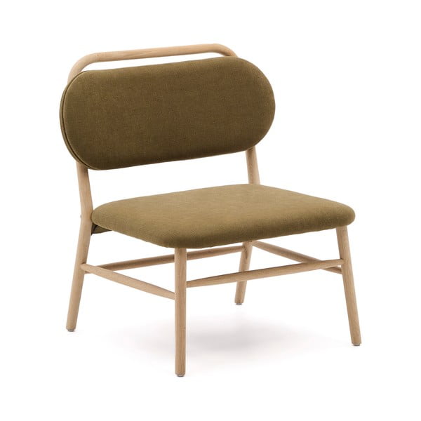 Žalios spalvos iš šenilinio audinio krėslas Helda – Kave Home