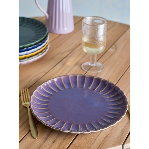 Tamsiai violetinės spalvos iš akmens masės lėkštė ø 27 cm Latina – Bloomingville-image-1