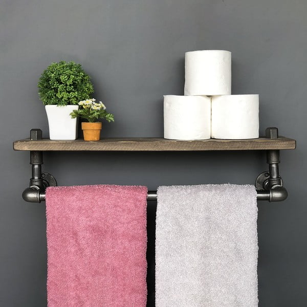 Medinė lentyna su kabliukais Raffan Pipe-image-1