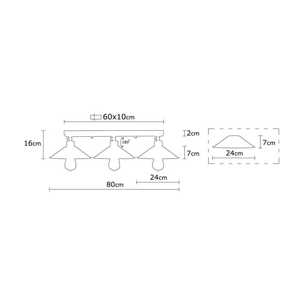 Bronzinės spalvos lubinis šviestuvas ø 24 cm su metaliniu gaubtu Berceste – Opviq lights-image-3