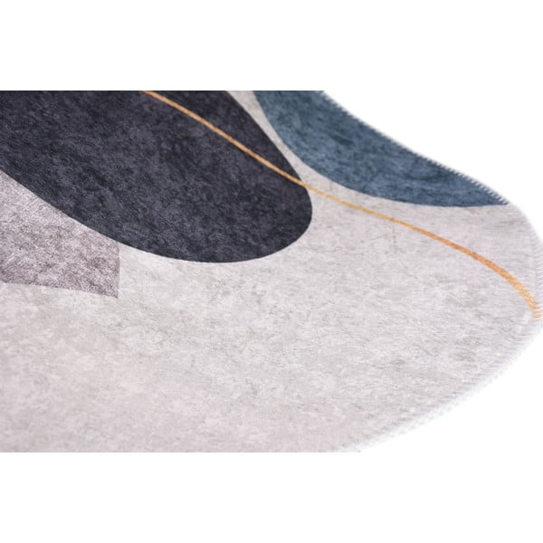Skalbiamas kilimas mėlynos spalvos/pilkos spalvos 60x100 cm Oval – Vitaus-image-2