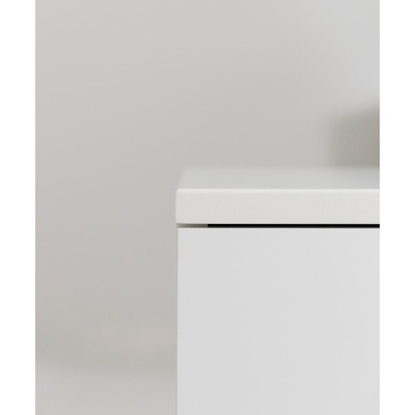 Balta komoda iš ąžuolo medienos Tenzo Birka, 176,5 x 78 cm-image-1