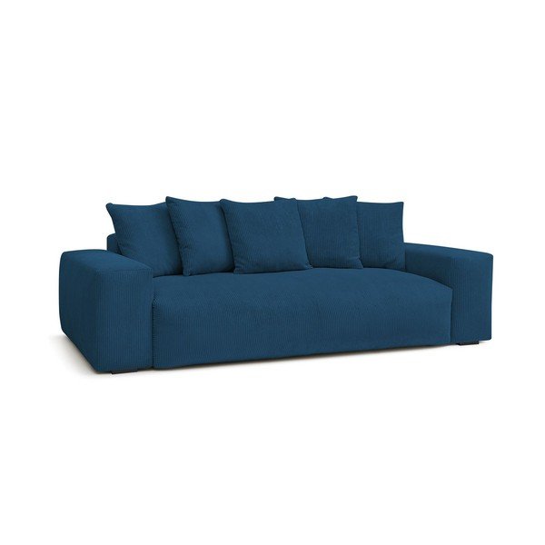 Iš kordinio velveto sofa tamsiai mėlynos spalvos 280 cm Voltaire – Bobochic Paris-image-1