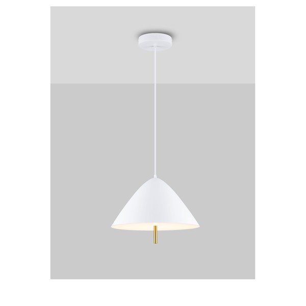 Baltos spalvos iš metalo kabantis šviestuvas LED ø 40 cm su metaliniu gaubtu Oros – Nova Luce-image-4