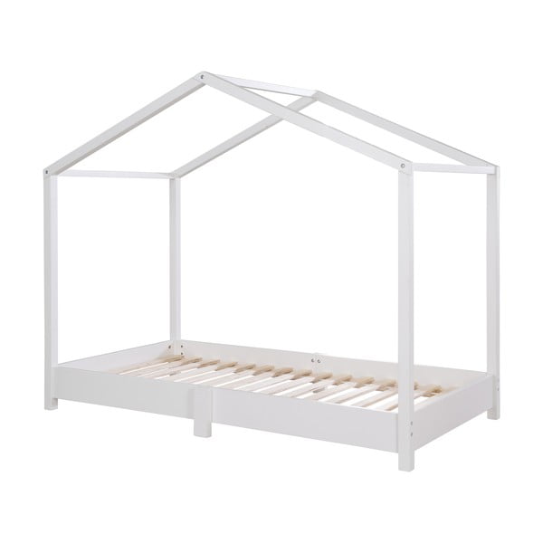 Naminė vaikiška lova baltos spalvos 70x140 cm Montessori – Roba