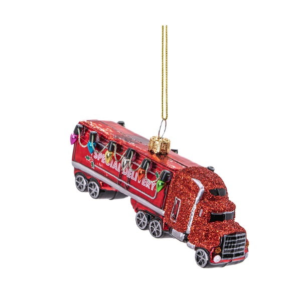 Iš stiklo rankų darbo eglutės papuošimas 12,5 cm Truck – Sass & Belle