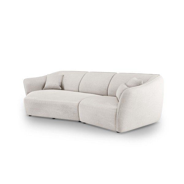 Iš velveto kampinė sofa juodos spalvos Tokyo – Cosmopolitan Design-image-1