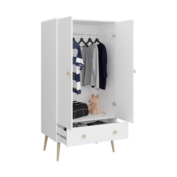 Balta vaikiška spinta 80x160 cm Gaia - Tvilum-image-4