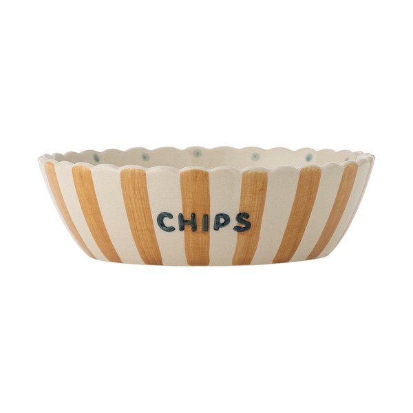 Geltonos spalvos/kreminės spalvos iš keramikos dubuo ø 24 cm Chip – Bloomingville