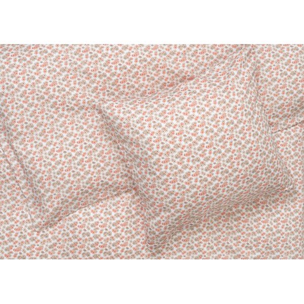 Viengulė/itin ilga patalynė baltos spalvos/rožinės spalvos iš satino medvilnės 140x220 cm Pleasantly – JUNA-image-1