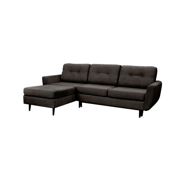 Tamsiai pilka sofa-lova su juodomis kojomis Mazzini Sofas Hortensia, kairysis kampas-image-4