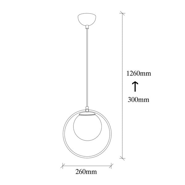 Juodos spalvos metalinis pakabinamas šviestuvas Opviq lights Vivi-image-1