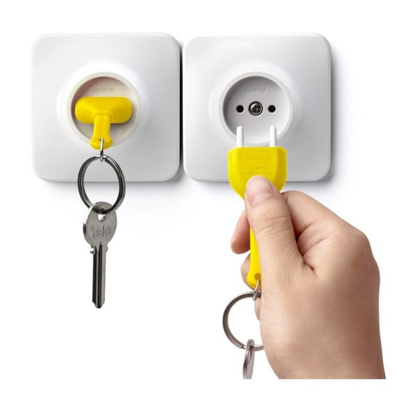 Qualy&CO Atjunkite raktų pakabuką su geltonu raktų pakabuku