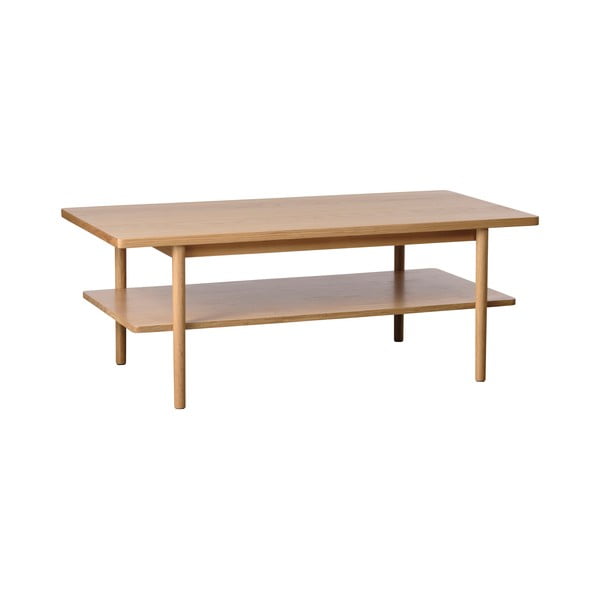Kavos staliukas natūralios spalvos su ąžuolo dekoro stalviršiu 60x120 cm Ponza – Unique Furniture-image-2