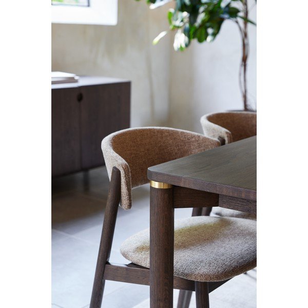 Smėlio spalvos/tamsiai rudos spalvos iš metalo valgomojo kėdės 2 vnt. Revere – Unique Furniture-image-3