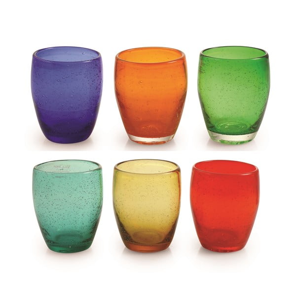 6 spalvotų stiklinių rinkinys VDE Tivoli 1996 Calamoresca, 280 ml