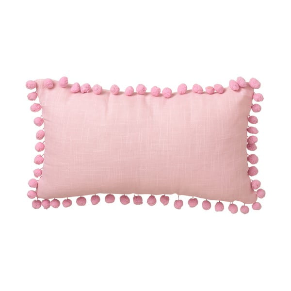 Rožinė pagalvėlė Casa Selección Pompon, 50 x 30 cm