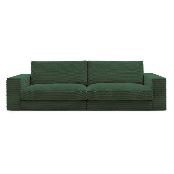 Tamsiai žalios spalvos iš kordinio velveto sofa 274 cm Leonard – Bobochic Paris