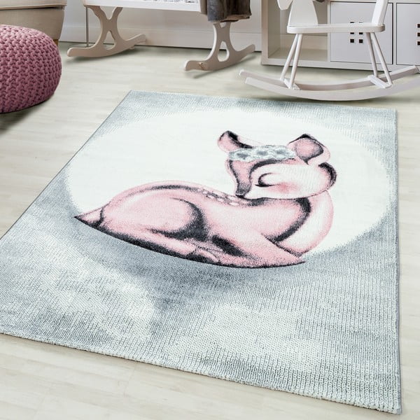 Vaikiškas kilimas šviesiai rožinės spalvos/šviesiai pilkos spalvos 120x170 cm Bambi – Ayyildiz Carpets-image-1