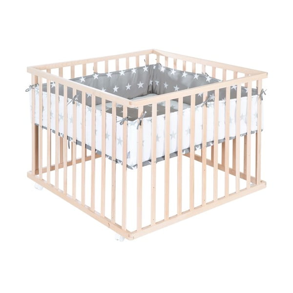 Maniežas vaikams natūralios spalvos 100x100 cm – Roba-image-2