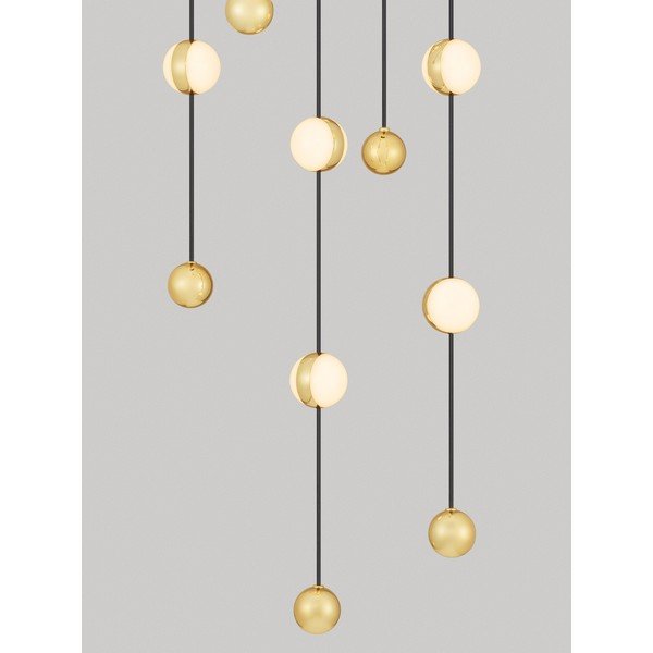 Matinės juodos spalvos iš aliuminio kabantis šviestuvas LED su pritemdymo funkcija ø 38 cm su gaubtu iš akrilo stiklo Alcinoe – Nova Luce-image-2