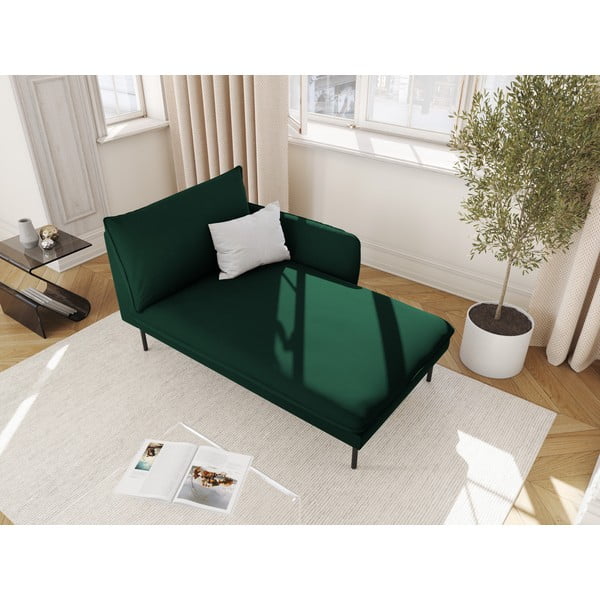 Tamsiai žalia aksominė poilsio kėdė (dešinysis kampas) Vienna - Cosmopolitan Design-image-1