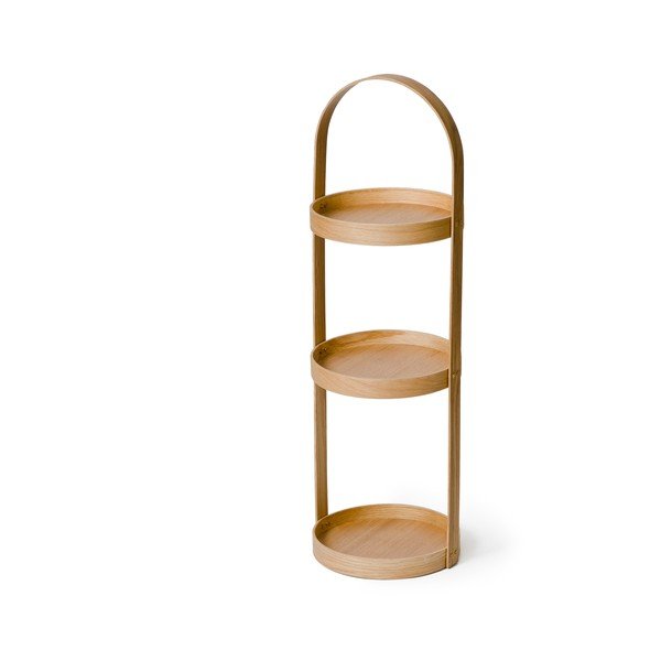 Ąžuolinis vonios kambario stovas Wireworks Round Caddy Mezza, 3 lentynos-image-4