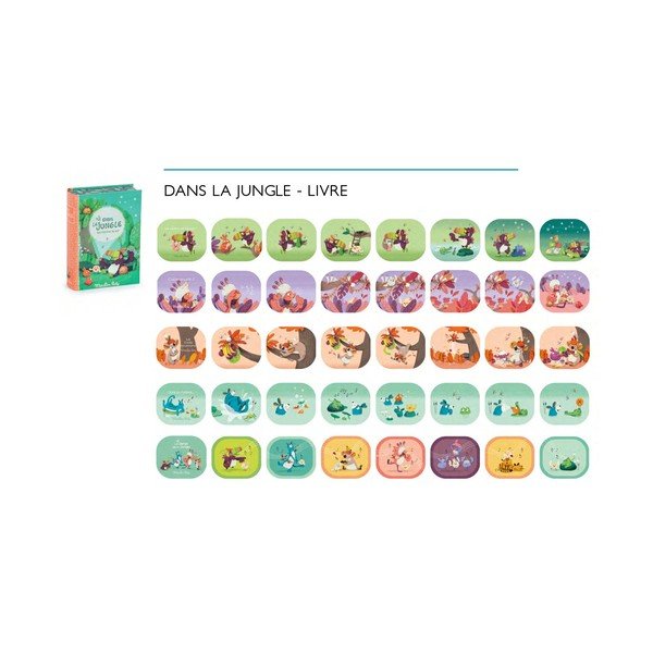 Vaikų pasakų rinkinys su projekcijomis Moulin Roty Jungle-image-1