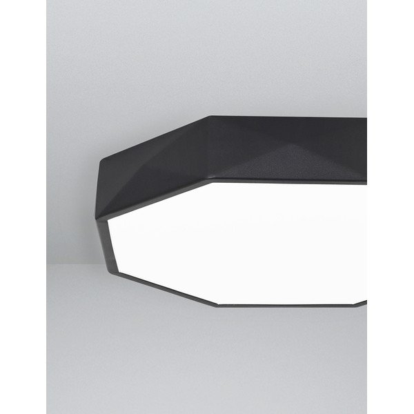 Matinės juodos spalvos iš aliuminio lubinis šviestuvas LED Eben – Nova Luce-image-4