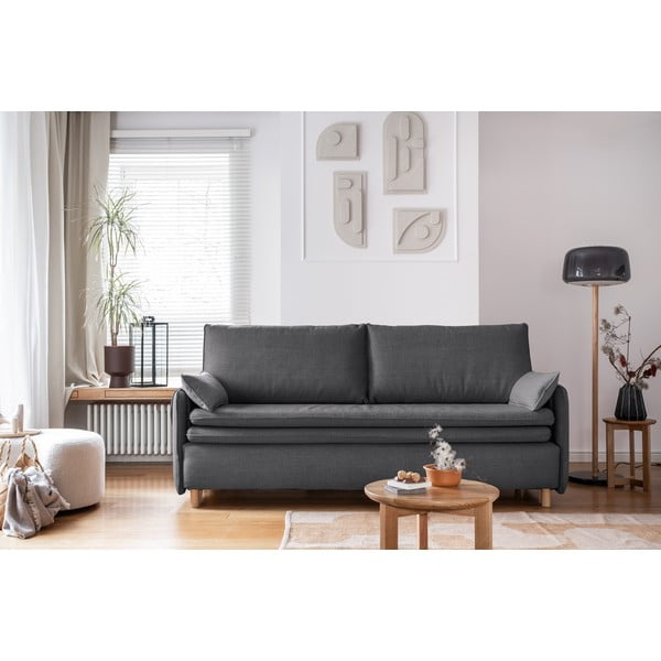 Sulankstoma sofa tamsiai pilkos spalvos 207 cm Simon – Miuform-image-1