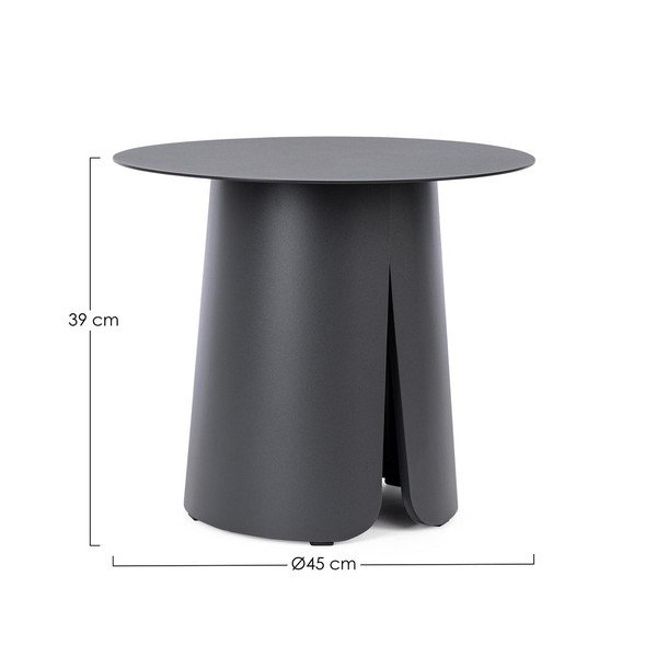 Iš aliuminio apvalios formos sodo šoninis staliukas ø 45 cm Bryan – Bizzotto-image-3