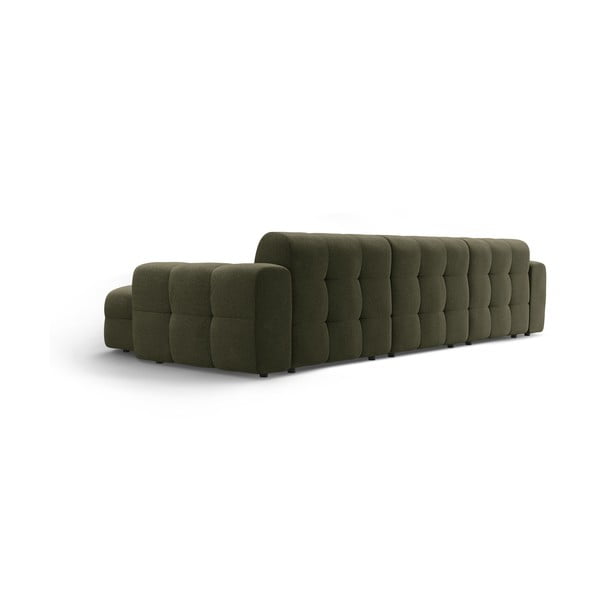 Žalios spalvos kampinė sofa (su dešiniuoju kampu/su gultu) Kendal – Micadoni -image-4