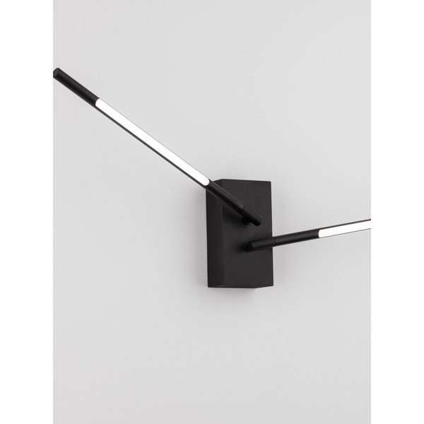 Juodos spalvos iš metalo sieninė lempa LED su sulankstoma konstrukcija Raccio – Nova Luce-image-4