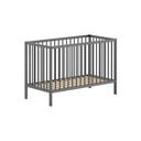 Vaikiška lova iš pušies masyvo antracito spalvos 60x120 cm DINO – Vipack