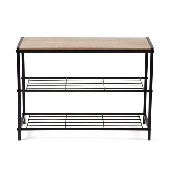 Juodos spalvos iš plieno spintelė batams 63x44x30 cm Asten – Bonami Essentials-image-2