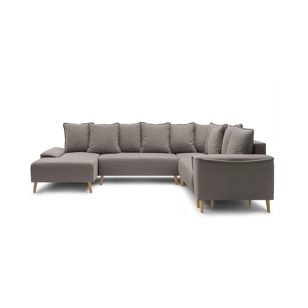 Ruda U formos sofa-lova "Bobochic Paris Gaia Panoramique XXL", dešinysis kampas