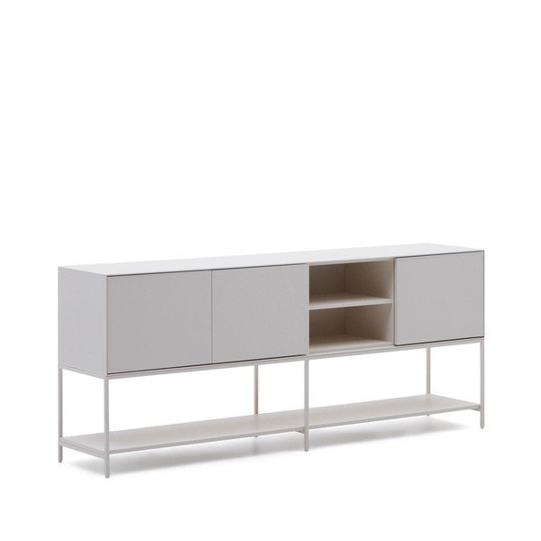 Žema šoninė spintelė baltos spalvos 195x80 cm Vedrana – Kave Home-image-2