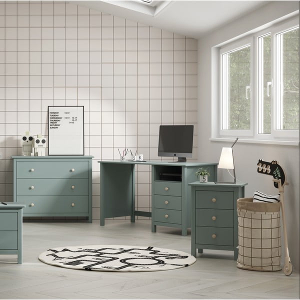 Vaikiškas rašomasis stalas iš pušies medienos 54x120 cm Max - Marckeric-image-1
