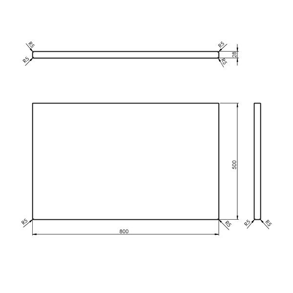 Iš ąžuolo masyvo vonios kambario stalviršis natūralios spalvos 80x50 cm Woody – Sapho-image-4