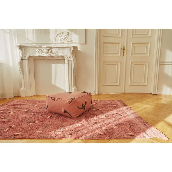 Skalbiamas/rankų darbo iš medvilnės vaikiškas kilimas rožinės spalvos 140x210 cm English Garden Ash Rose – Lorena Canals-image-3