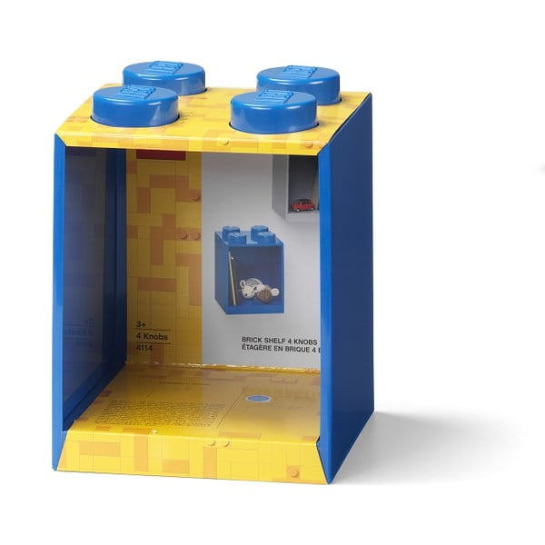 Vaikiška mėlyna sieninė lentyna LEGO® Brick 4-image-3