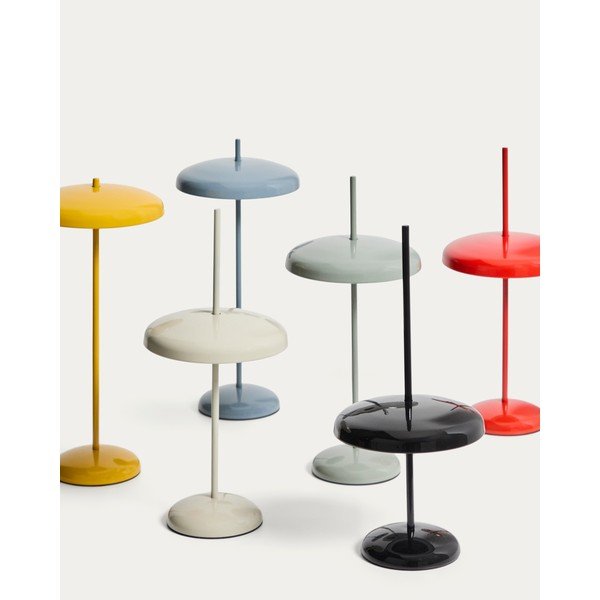 Šviesiai žalios spalvos stalinis šviestuvas LED su pritemdymo funkcija (aukštis 35 cm) su metaliniu gaubtu Porte – Kave Home-image-3
