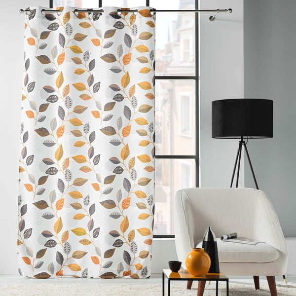 Užuolaida geltonos spalvos/baltos spalvos 140x280 cm Vahine – douceur d'intérieur-image-2