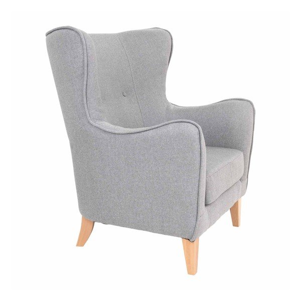 Šviesiai pilkas krėslas Eared House Nordic Campo-image-3