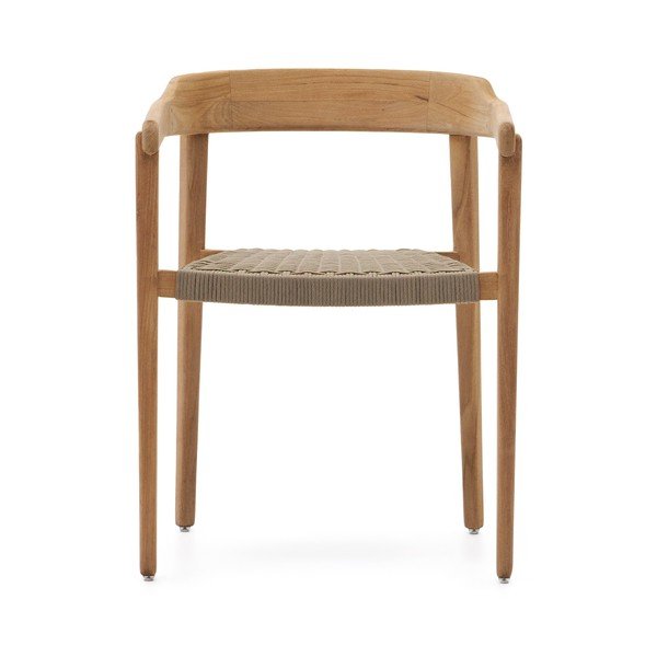 Medžio masyvo sodo kėdė natūralios spalvos Icaro – Kave Home-image-2