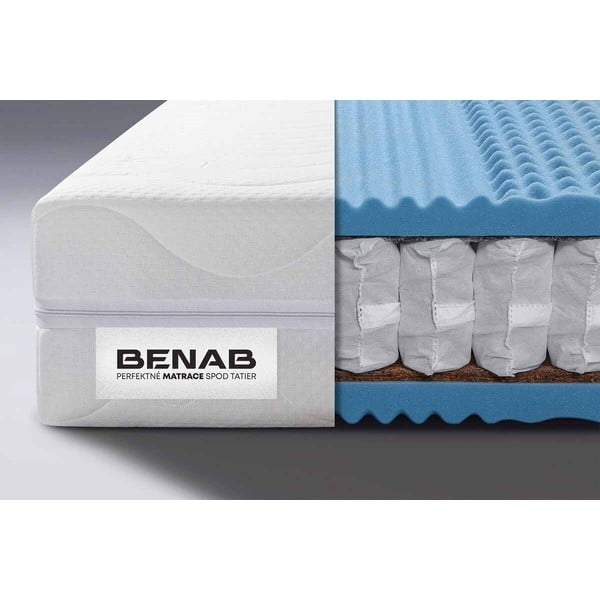 Kietas / vidutinio kietumo spyruoklinis dvipusis čiužinys 180x200 cm BonFlex PLUS - BENAB-image-1
