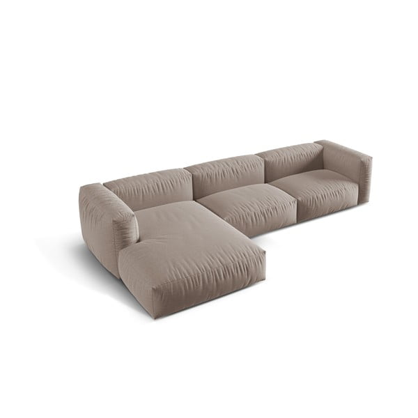 Modulinė kampinė sofa smėlio spalvos (su kairiuoju kampu) Martina – Micadoni Home-image-2