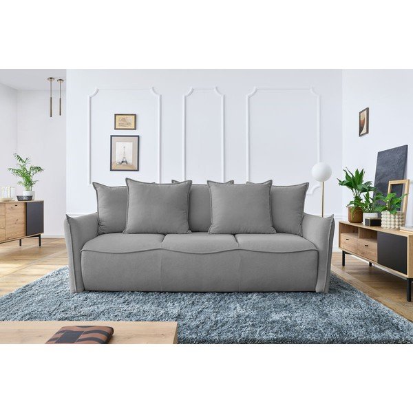 Sulankstoma sofa šviesiai pilkos spalvos 226 cm Leon – Bobochic Paris-image-1