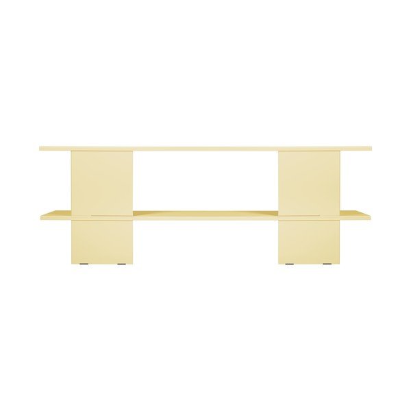 Geltonos spalvos iš metalo pastatoma lentyna 160x57x37 cm Hes – noo.ma-image-3