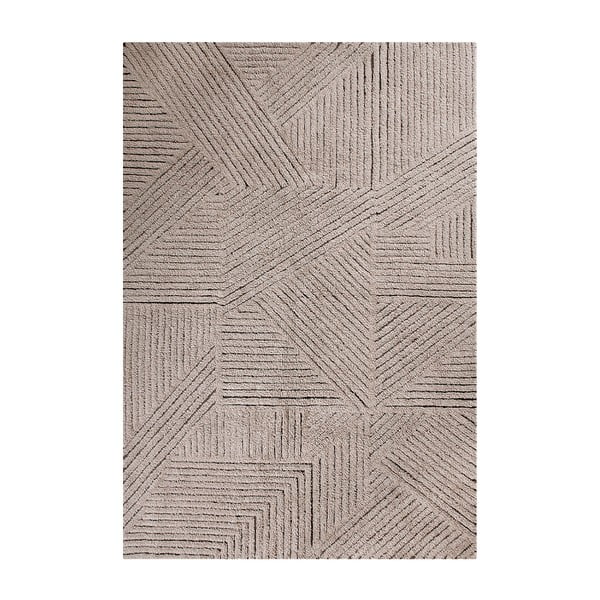 Skalbiamas/rankų darbo iš vilnos kilimas šviesiai rudos spalvos 170x240 cm Golden Coffee – Lorena Canals